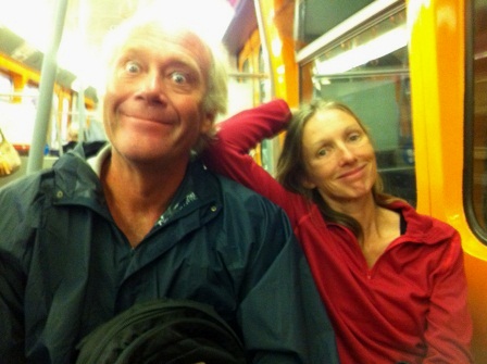 Sue on Martin on train in Vienna